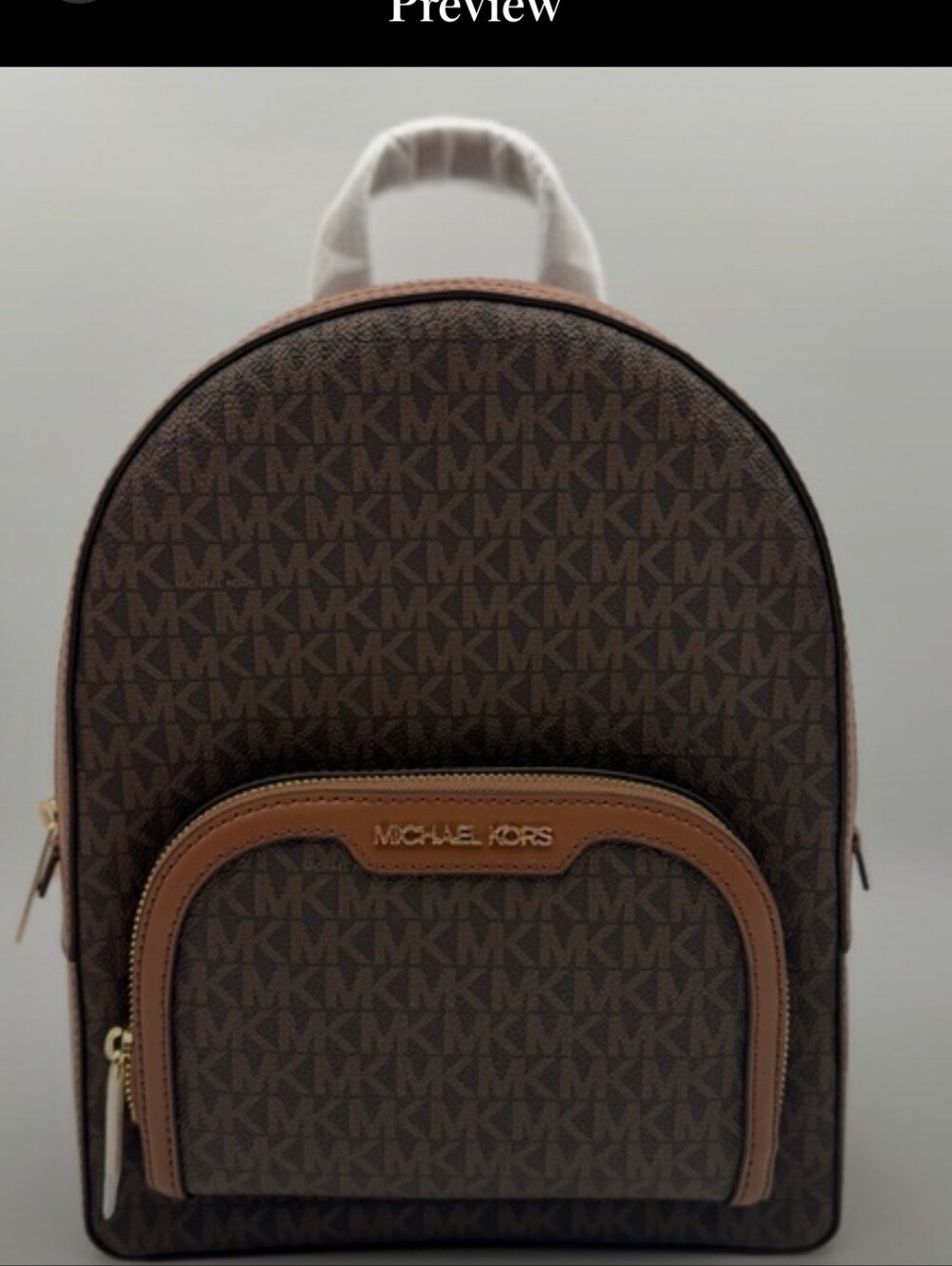 Michael Kors NIP Brown Logo Backpack